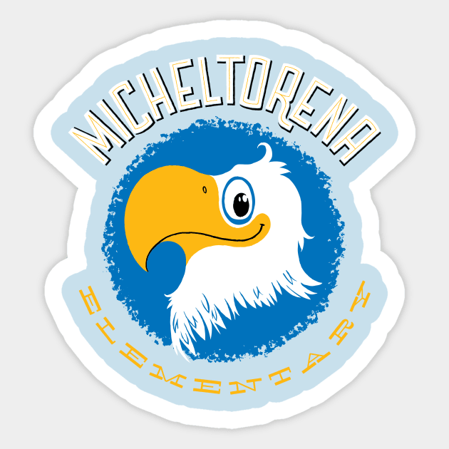 Classic Michel Eagle White Font Sticker by micheltorena